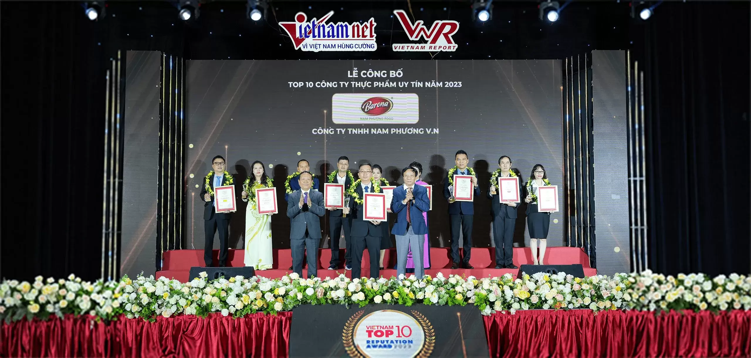 NAM PHƯƠNG FOOD VINH DỰ ĐẠT TOP 10 CÔNG TY THỰC PHẨM UY TÍN 2023