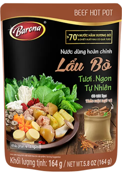 Nước Dùng Hoàn Chỉnh Barona - Lẩu Bò