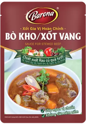 Xốt Gia Vị Hoàn Chỉnh Barona - Bò Kho/Xốt Vang