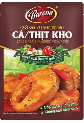 Xốt Gia Vị Hoàn Chỉnh Barona - Cá/ thịt Kho