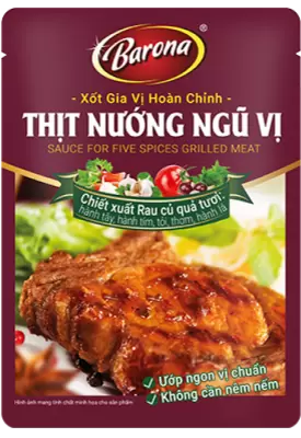 Xốt Gia Vị Hoàn Chỉnh Barona - Thịt Nướng Ngũ Vị
