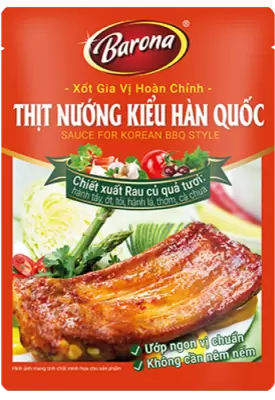 Xốt Gia Vị Hoàn Chỉnh Barona - Thịt Nướng Kiểu Hàn Quốc