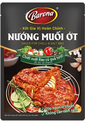 Xốt Gia Vị Hoàn Chỉnh Barona - Nướng Muối Ớt