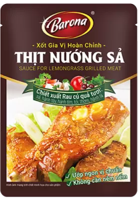 Xốt Gia Vị Hoàn Chỉnh Barona - Thịt Nướng Sả