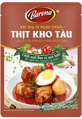 Xốt Gia Vị Hoàn Chỉnh Barona - Thịt Kho Tàu