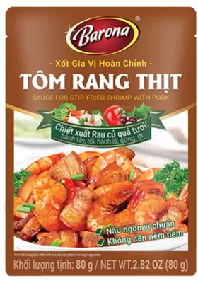 Xốt Gia Vị Hoàn Chỉnh Barona - Tôm Rang Thịt