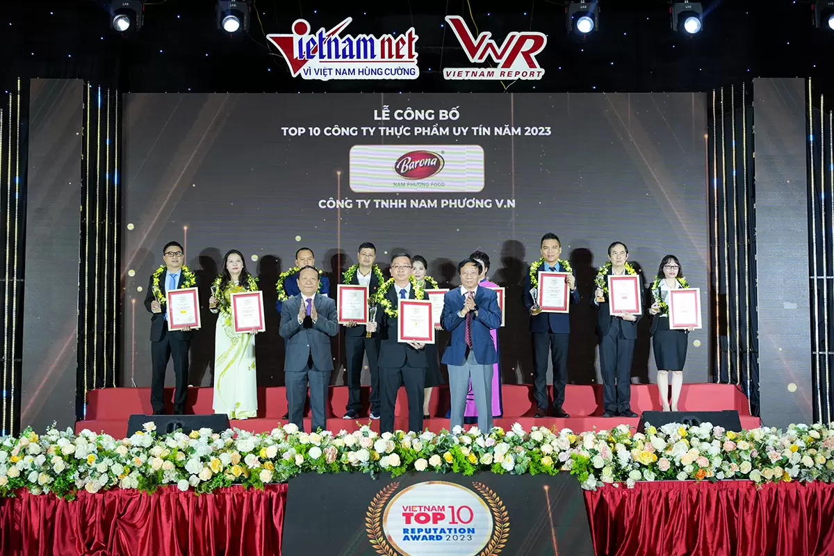 NAM PHƯƠNG FOOD VINH DỰ ĐẠT TOP 10 CÔNG TY THỰC PHẨM UY TÍN 2023